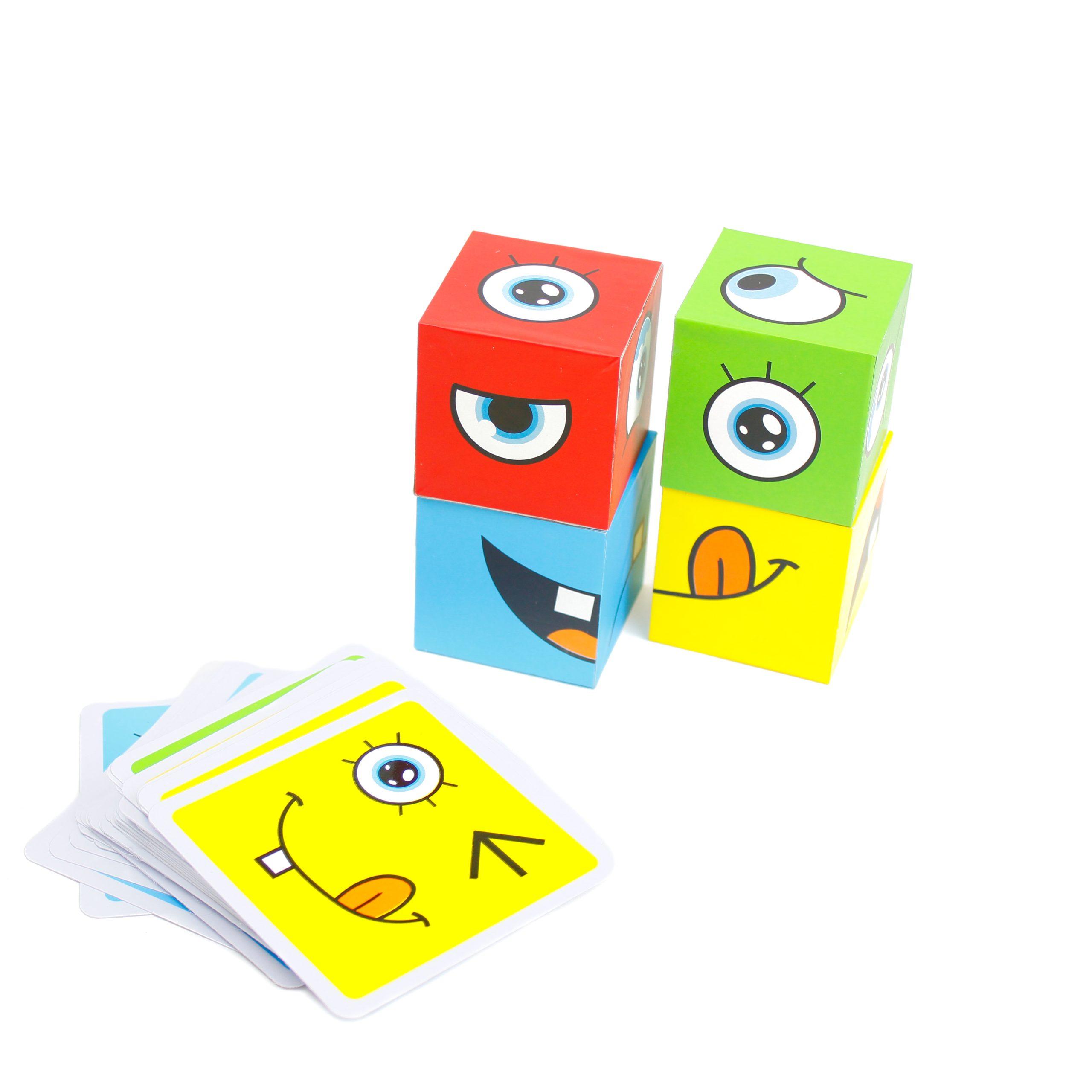 مكعبات تغيير الوجه –  64 كروت و 16 مكعب - Face cube