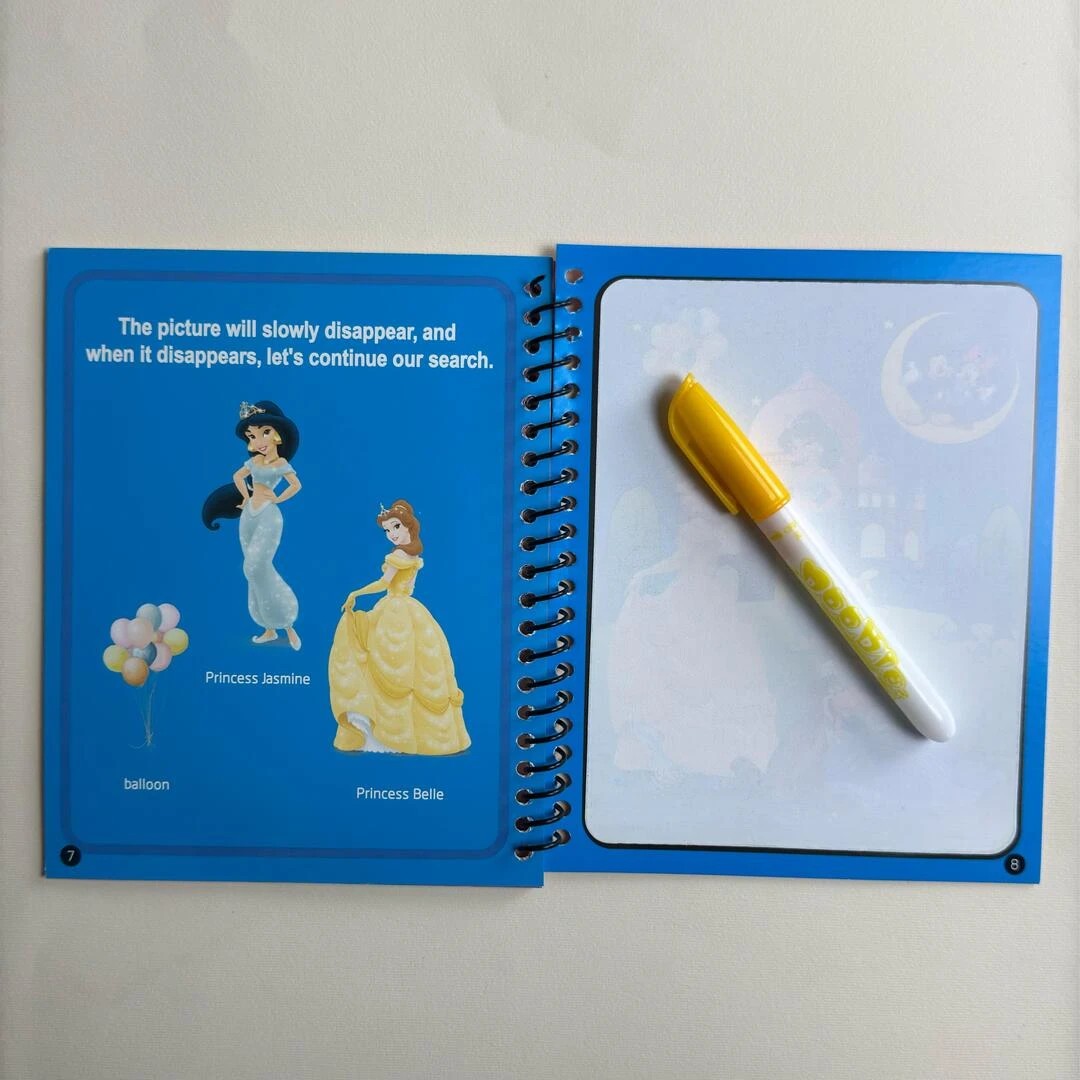 كتاب التلوين السحري للأطفال – Magic Water Book (blue princes )