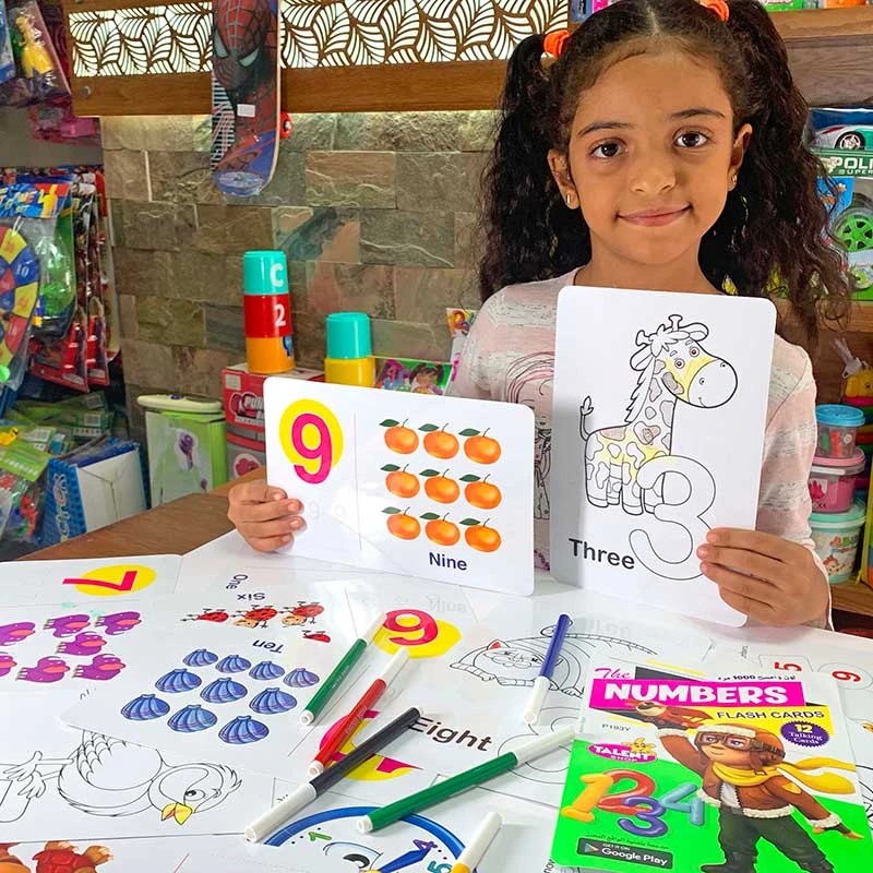 البطاقات الذكية الكبيرة للأرقام الانجليزية - Numbers (اكتب وامسح )