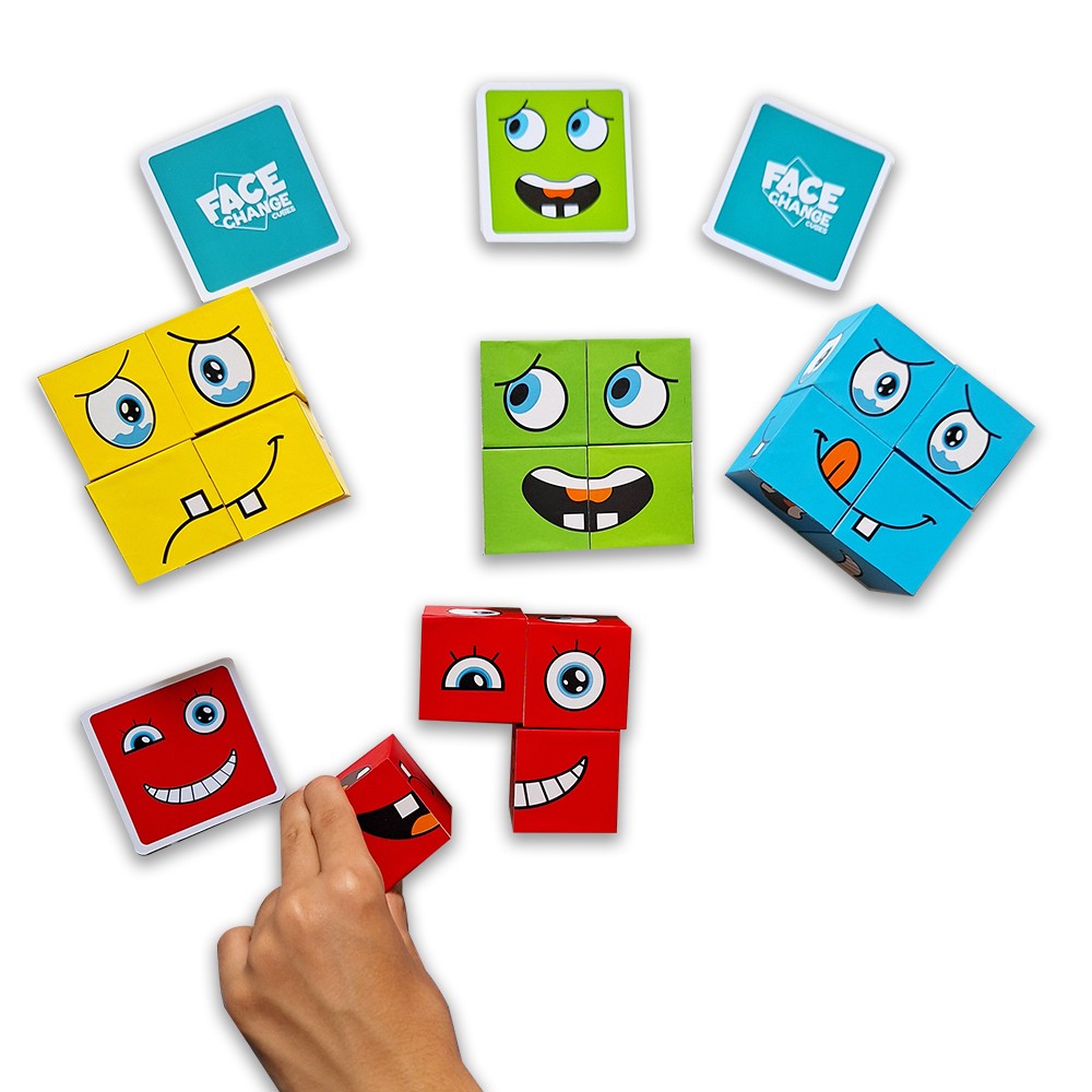 مكعبات تغيير الوجه –  64 كروت و 16 مكعب - Face cube